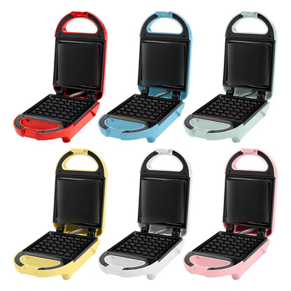 Mini Waflera Azul Antiadherente Para Waffles Perfectos