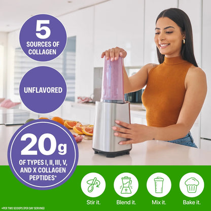 Polvo Hidrolizado De Colageno Multiple 20 Gramos Para Piel Cabello Y Articulaciones Con Vitamina C