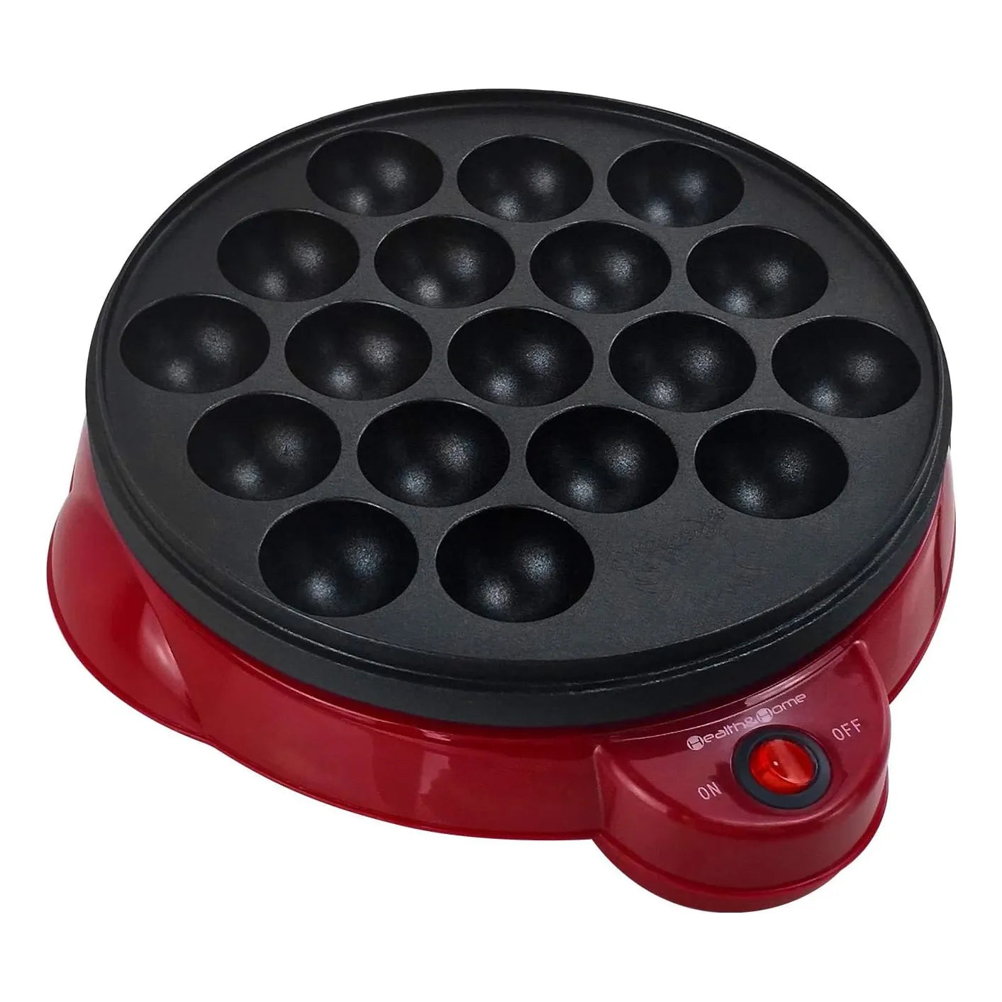 Maquina Electrica Para Hacer Takoyaki 18 Moldes Antiadherente Compacta Y Facil De Limpiar
