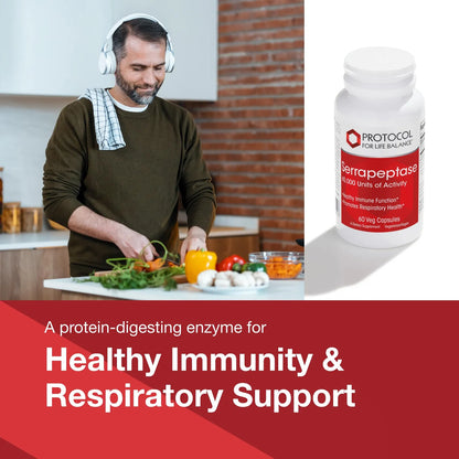 Serrapeptase Cápsula Enzima Digestiva 60000 Unidades Salud Respiratoria E Inmunológica