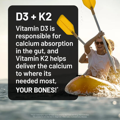 Vitamina D3 10000 Ui Con K2 200 Mcg Aceite De Coco Orgánico 30 Cápsulas