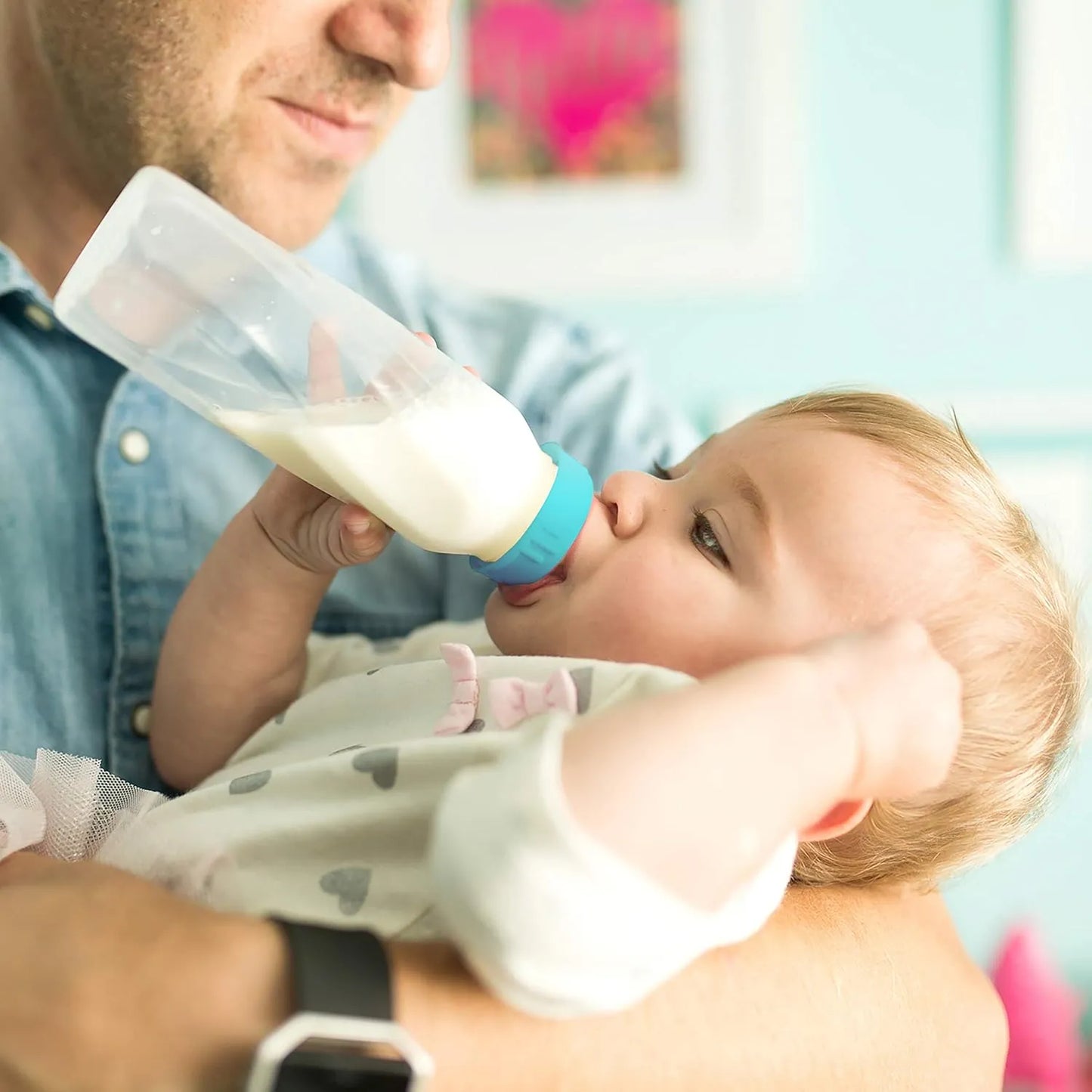 Botellas Plasticas Transparentes Para Bebe 240 Ml Libre De BPA Facil Limpieza