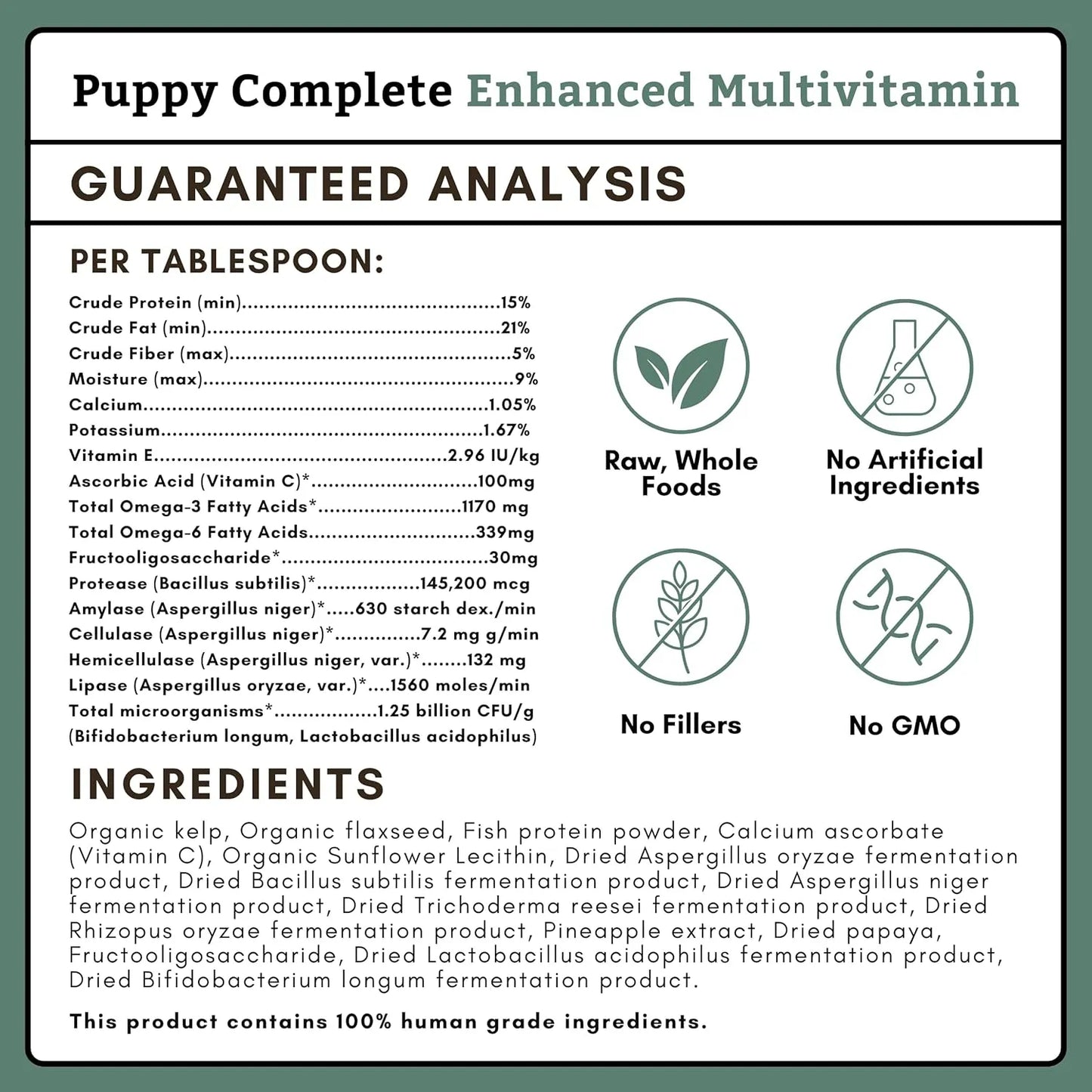 Vitaminas En Polvo Para Cachorros Apoyo Digestivo Inmunológico Wholistic Pet Organics