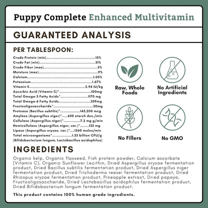 Vitaminas En Polvo Para Cachorros Apoyo Digestivo Inmunológico Wholistic Pet Organics