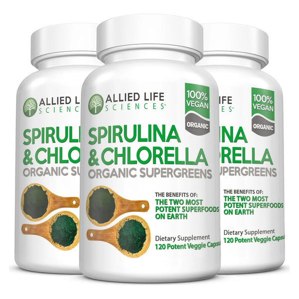 Proteina Vegana De Clorofila Spirulina Y Chlorella Superalimento Verde Desintoxicante