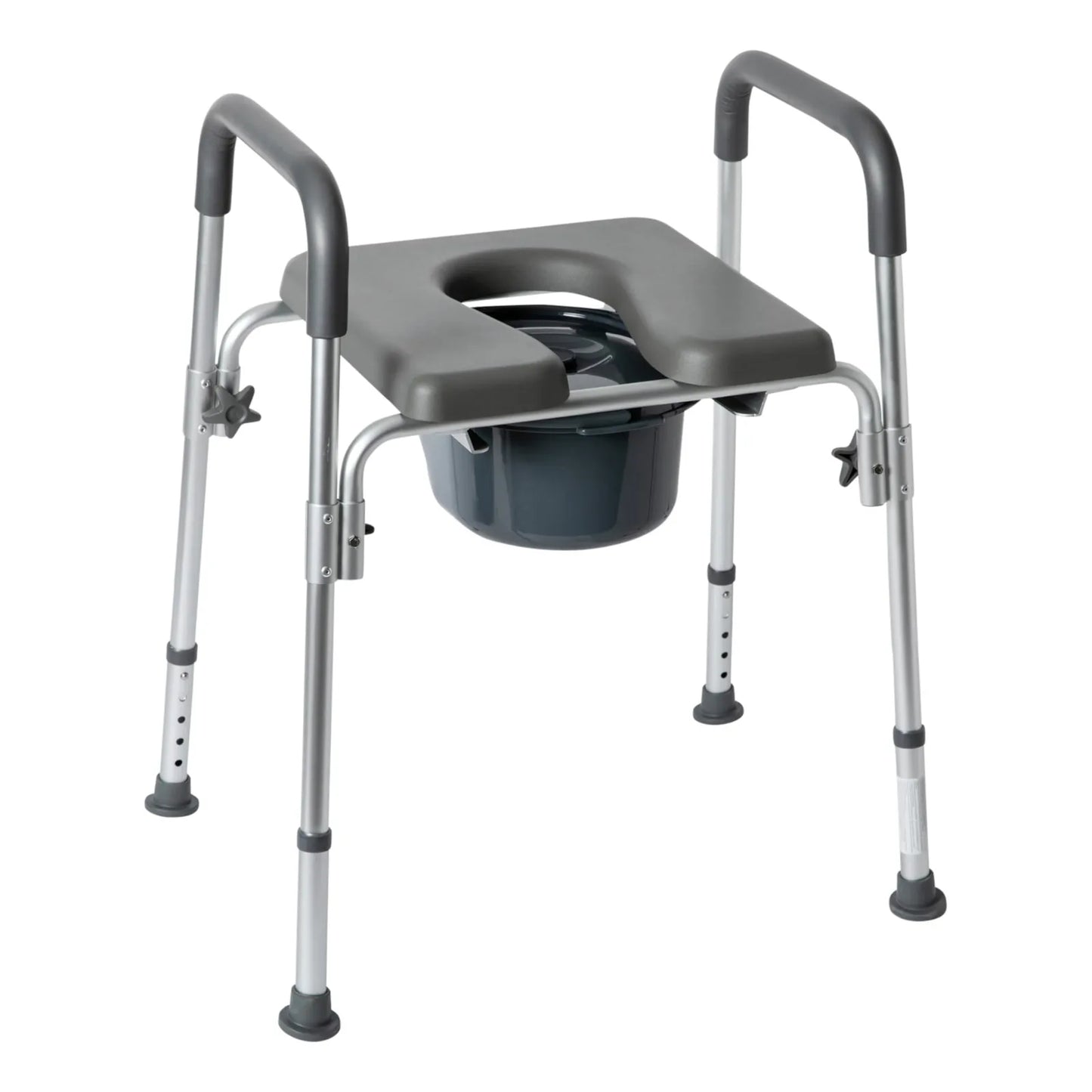 Silla Cómoda Portátil 3 En 1 Para Inodoro Con Brazos Acolchados Y Altura Ajustable