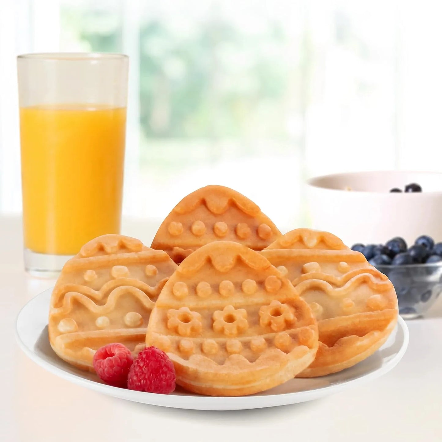 Mini Waflera De Huevo De Pascua Con 2 Diseños Ideal Para Desayunos Divertidos