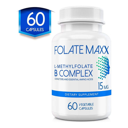 FolateMaxx L Metilfolato B12 Metilcobalamina B6 15 Mg 60 Capsulas Complejo B Activo