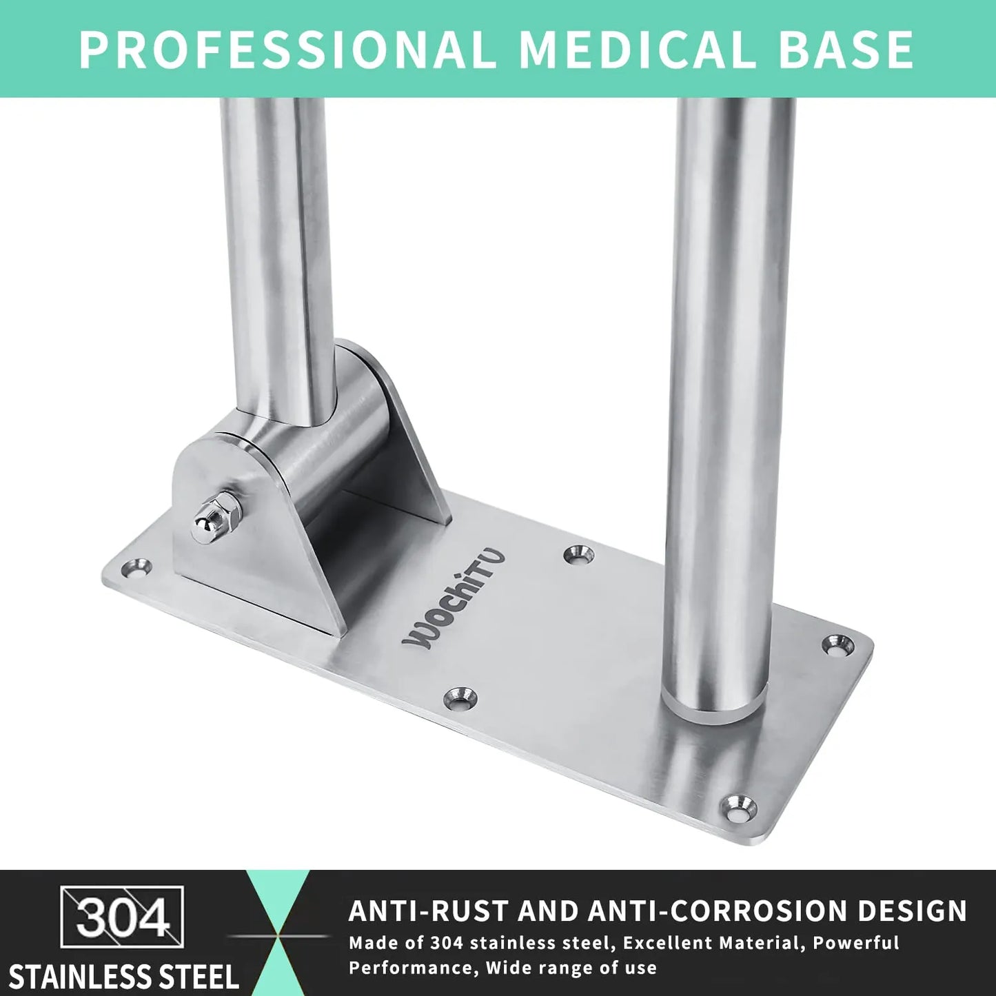 Barras De Seguridad Para Inodoro Acero Inoxidable 29.5 Pulgadas Soporte 350 Libras