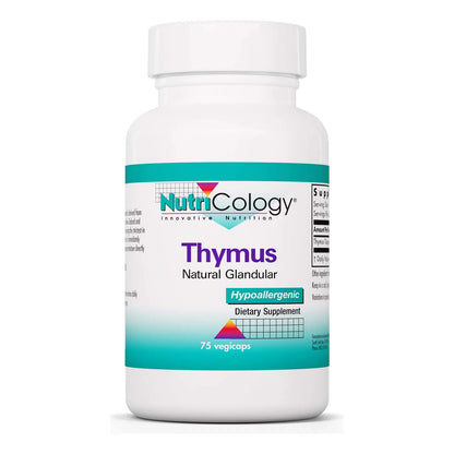 Suplemento De Timo Glandular Crudo Liofilizado 1000 Mg 75 Cápsulas Hipoalergénico