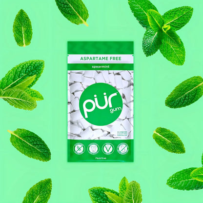 Pu Chicle Menta Verde 100 Xilitol 55 Und X 6 Paquetes Frescura Y Salud Dental
