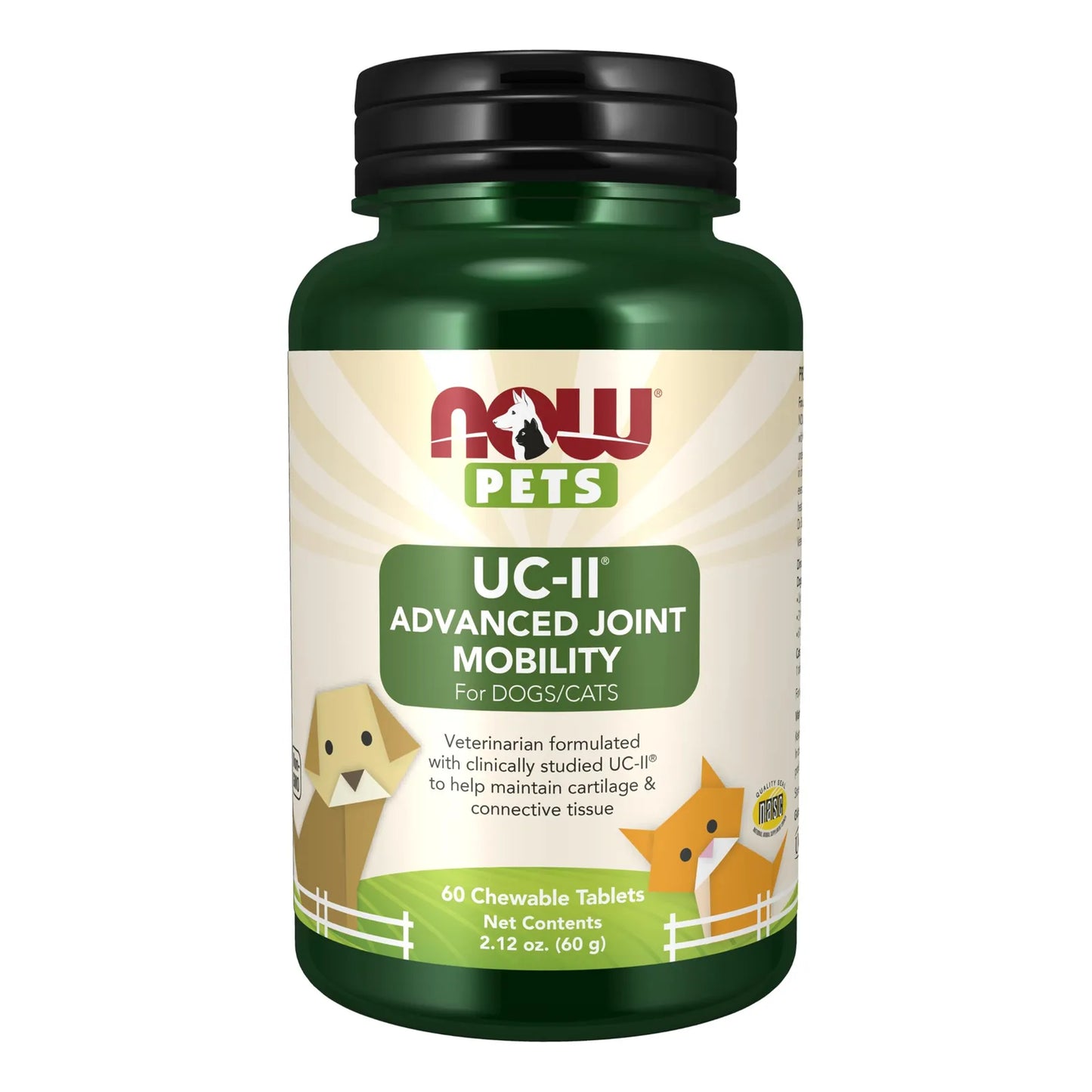 UC II Movilidad Articular Avanzada Para Perros Y Gatos 60 Comprimidos Masticables