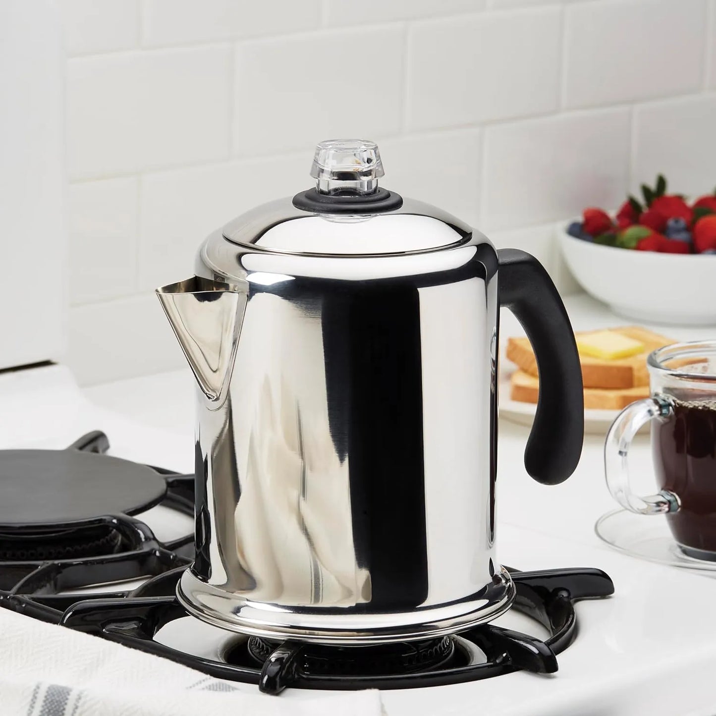Percolador De Cafe Farberware 47053 Yosemite 12 Tazas Acero Inoxidable Envio Gratis