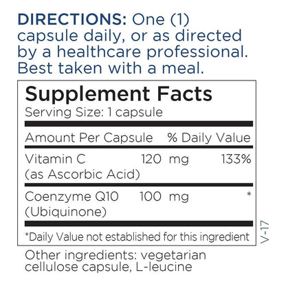 Capsulas Coq10 100 Mg Con Vitamina C Antioxidante Energia Y Apoyo Cardiovascular 60 Capsulas