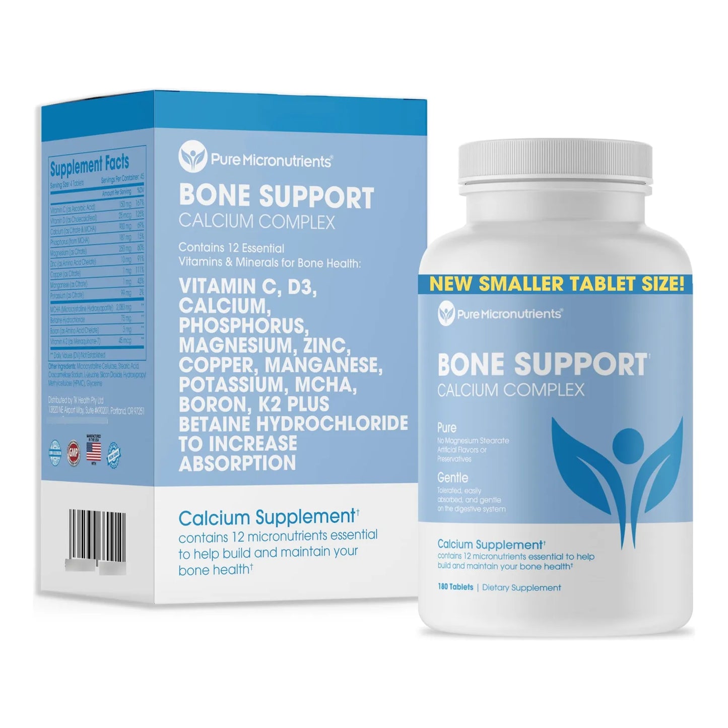 Suplemento De Calcio Citrato E Hidroxiapatita 1000 Mg Para Huesos Fuertes Con Vitamina D3 Y K2 180 Tabletas