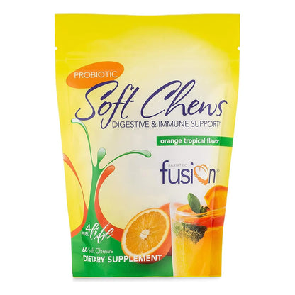 Probiótico Masticable Bariatric Fusion 10 Mil Millones UFC Sabor Tropical Naranja 60 Unidades