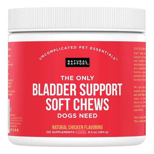Soporte Masticable Para Vejiga De Perro 120 Unidades Con Arándano Y D-Manosa