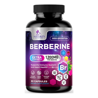 Suplemento De Berberina 1200 Mg Salud Cardíaca Y Apoyo Inmunológico
