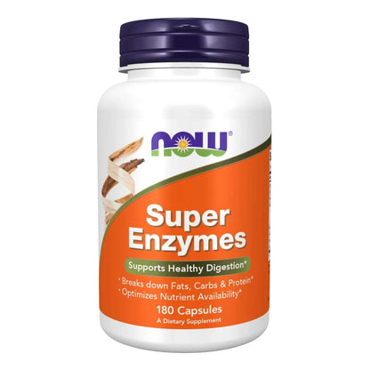 Super Enzymes Now Foods 180 Caps Digestión Saludable Enzimas Bromelina Bilis De Buey