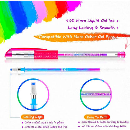 Boligrafos De Gel Soucolor 120 Und Colores Vibrantes Estuche Incluido