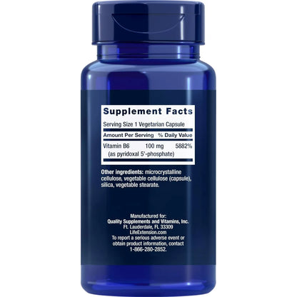 Cápsulas De P5p 100 Mg 90 Unidades Vitamina B6 Avanzada Life Extension