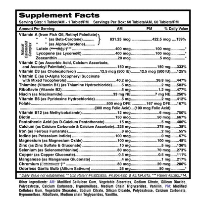Multivitamínico AM PM Para Hombres Con Nutrientes Esenciales 2 Meses