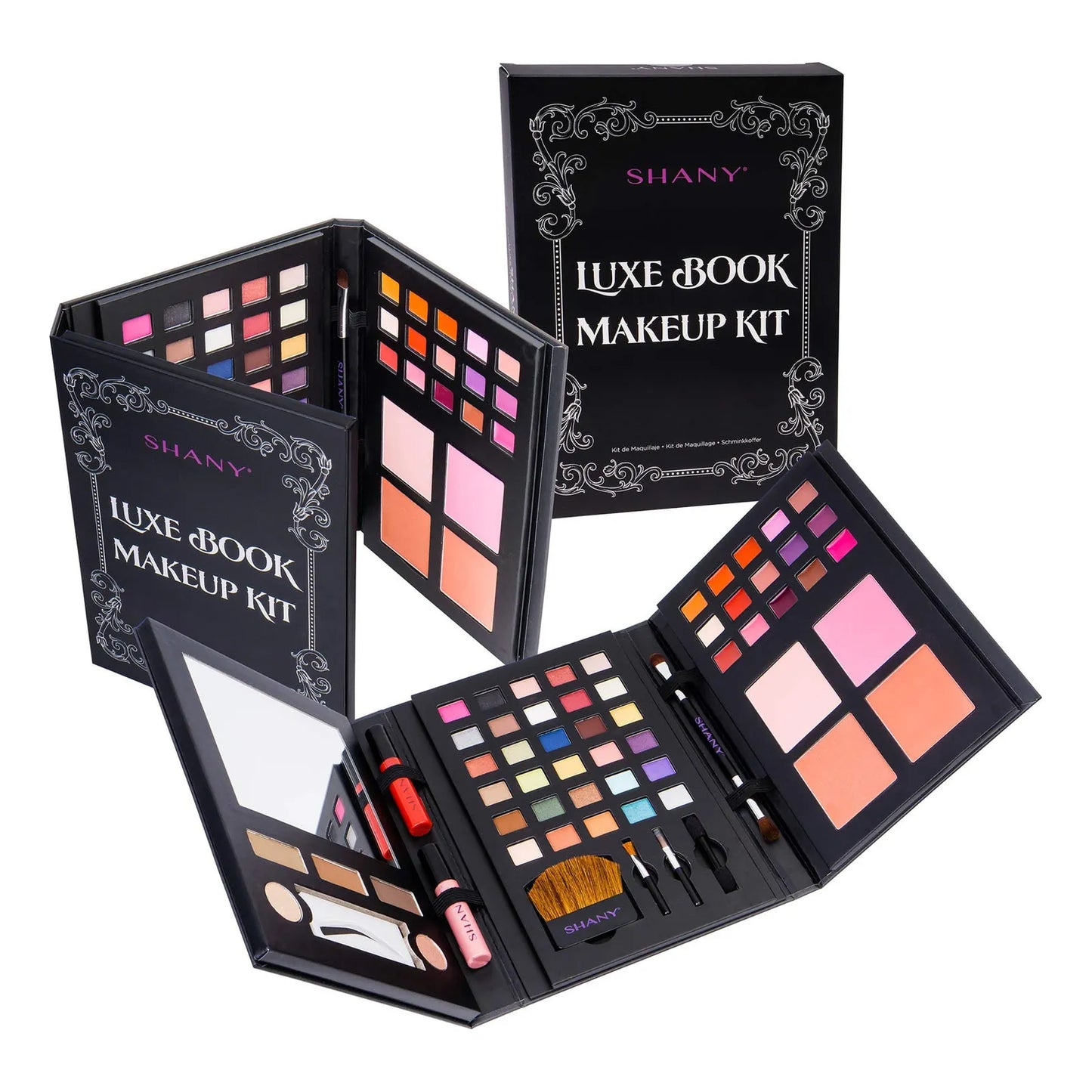 Luxe Book Juego De Maquillaje Todo En Uno 30 Sombras 15 Labiales Kit Viaje