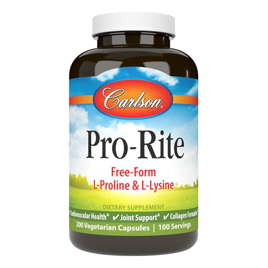 Pro Rite L Prolina Y L Lisina 200 Capsulas Apoyo Articular Y Colageno