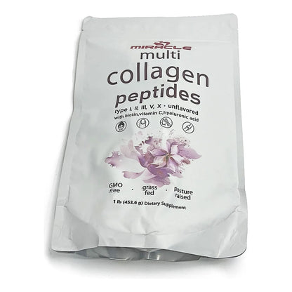 Proteína En Polvo Colágeno Multi Tipos I Ii Iii V X Con Biotina Y Acido Hialuronico