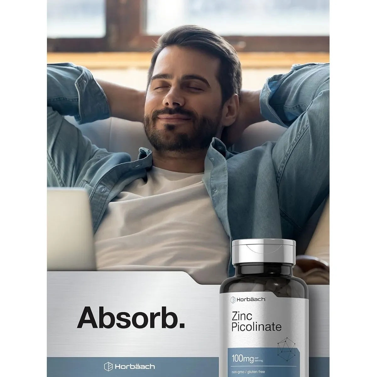 Horbäach Zinc Picolinate 100mg 120 Cápsulas - Imagen 5