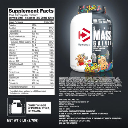 Super Mass Gainer Proteína En Polvo 1290 Calorías 1.83 Kg Sabor Fruity Pebbles