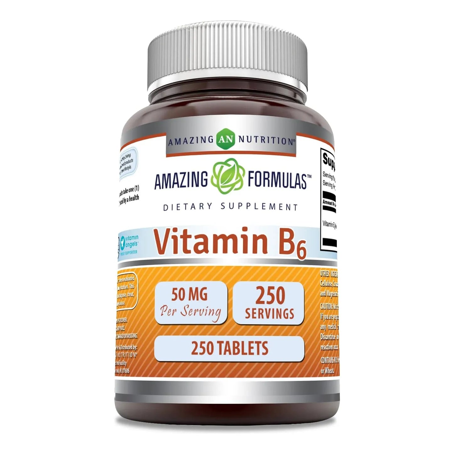 Vitamina B6 Piridoxina 50mg 250 Tabletas Energia Y Bienestar