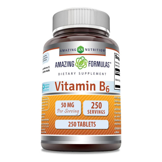 Vitamina B6 Piridoxina 50mg 250 Tabletas Energia Y Bienestar