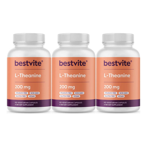 L Teanina 200 Mg 360 Capsulas Vegano Sin OMG Enfoque Y Relajacion Bestvite
