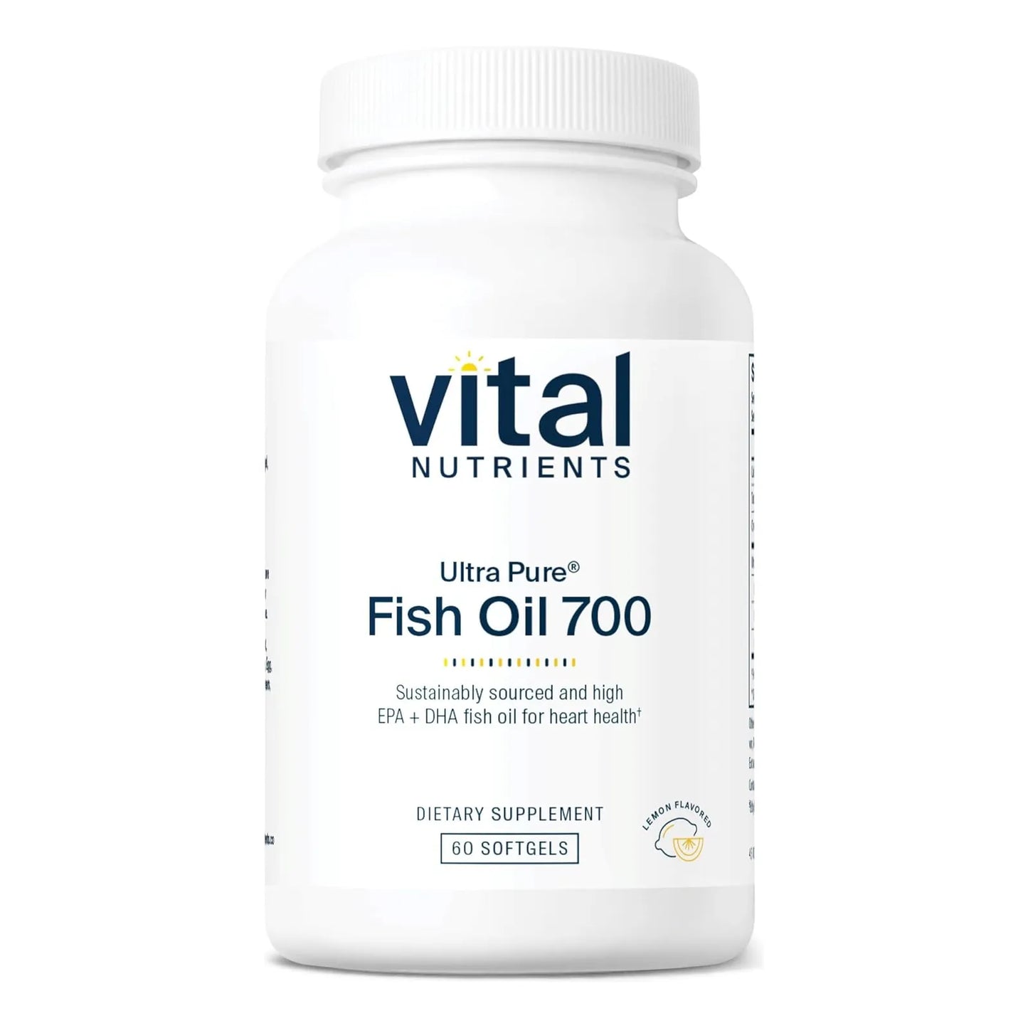 Aceite De Pescado 700mg Omega 3 EPA DHA Soporte Cardiaco Y Cerebral Sabor Limon