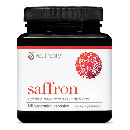 Youtheory Azafran Avanzado Con Rhodiola 60 Capsulas Suplemento Natural Para Estado De Animo Y Energia Mental