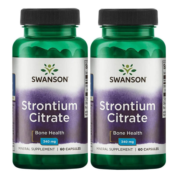 Citrato De Estroncio 340 Mg 60 Capsulas Paquete Doble Swanson