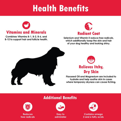 Tabletas Masticables Derm Tabs Para Piel Y Pelaje Canino 120 Unidades