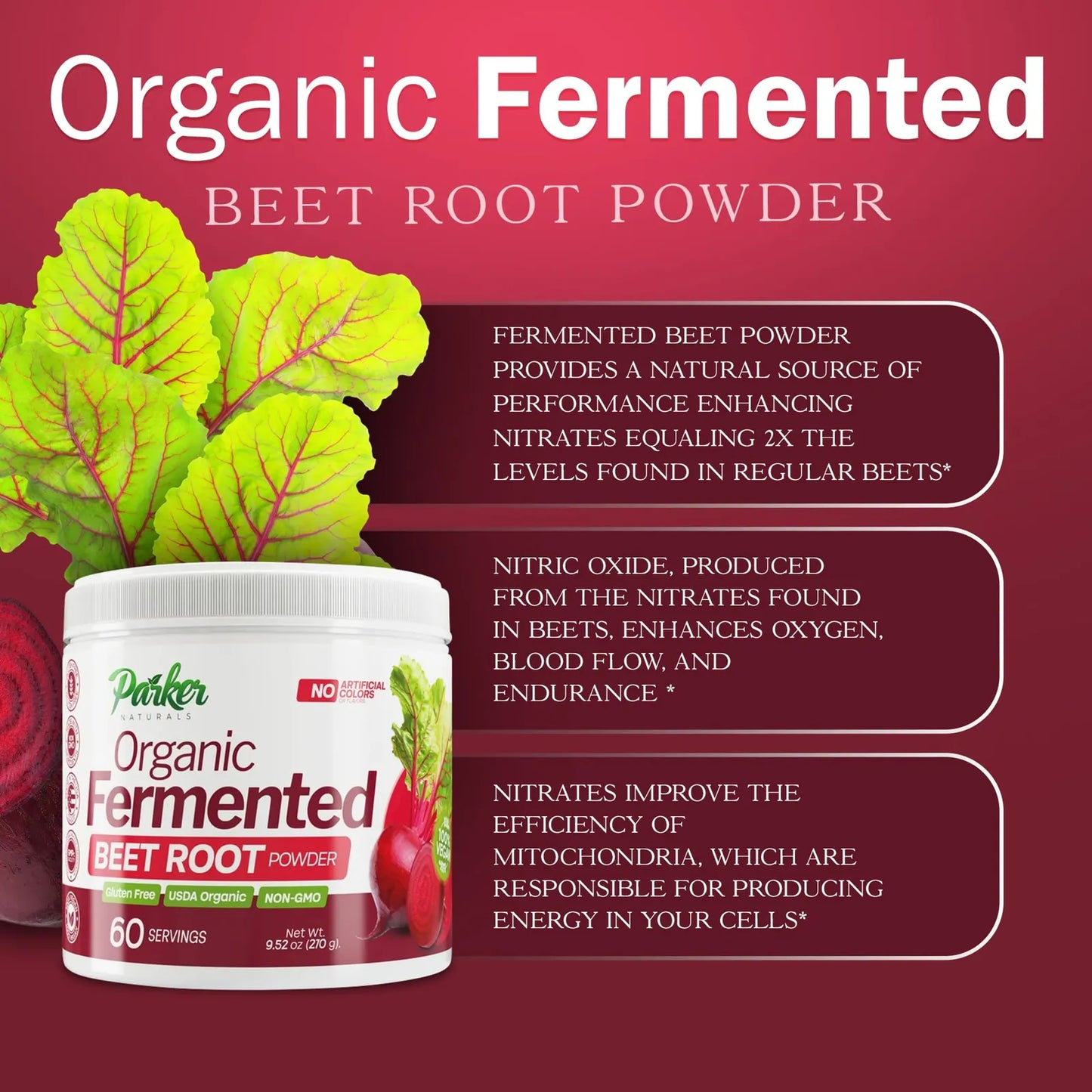 Polvo Organico De Raiz De Remolacha Fermentada 270g Apoyo Inmunologico Y Energia Natural