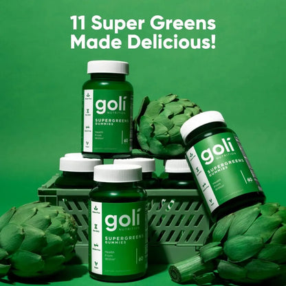 Gomitas De Vitaminas Supergreens Goli 60 Unidades Veganas Sin Gluten