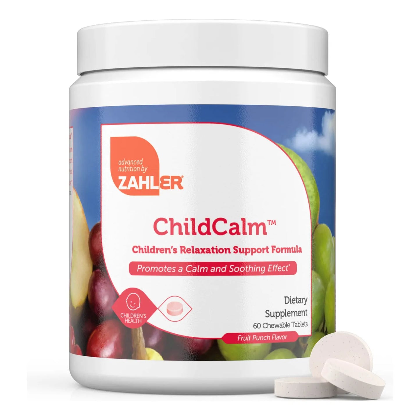 ChildCalm Magnesio Masticable Para Niños Sabor Fruta Apoyo Relajación