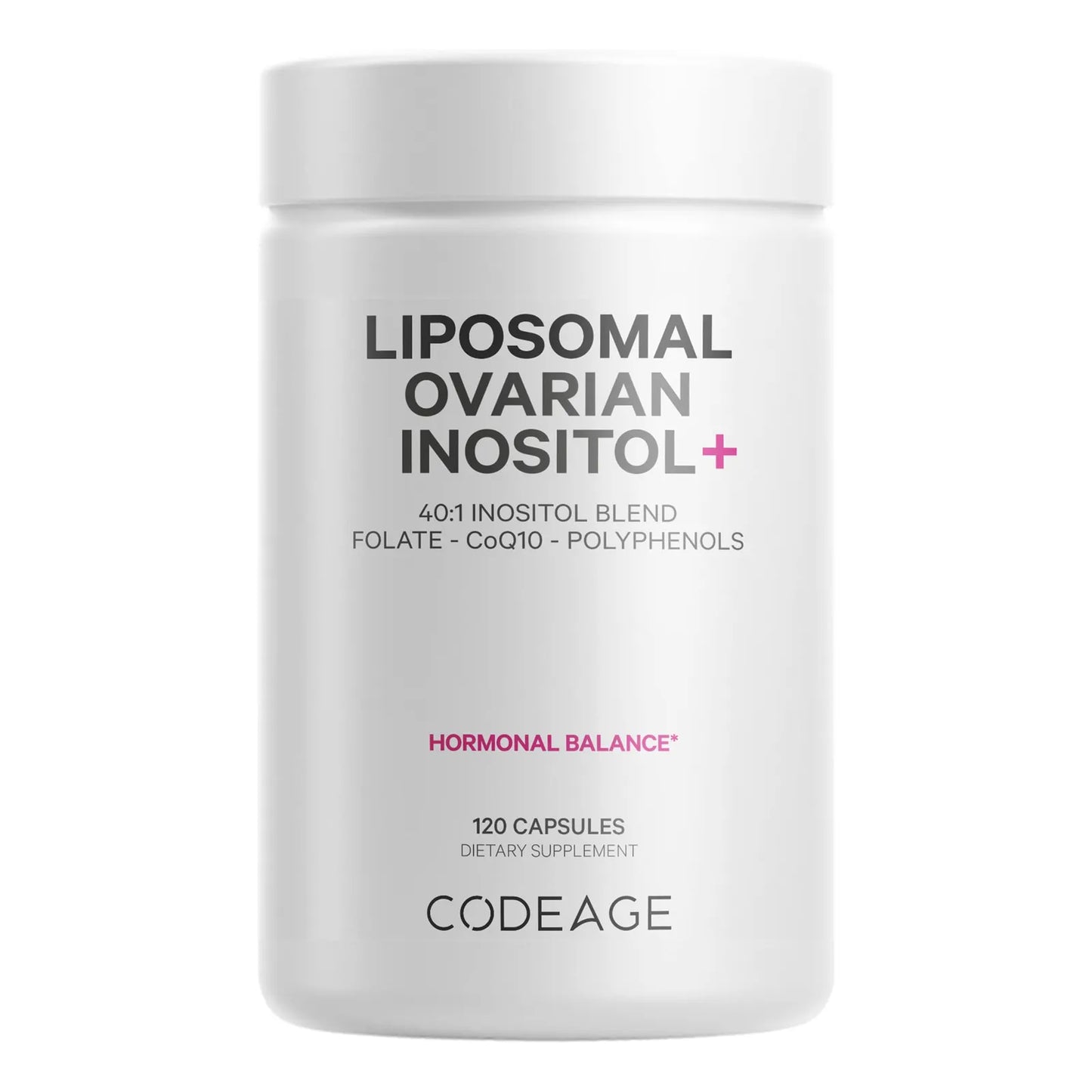 Suplemento Liposomal De Inositol 40 1 Con Folato Y Coq10 Para Salud Ovárica 120 Caps