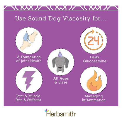 Sound Dog Viscosity Soporte Avanzado Articulaciones Perros Glucosamina Condroitina Alivio Dolor