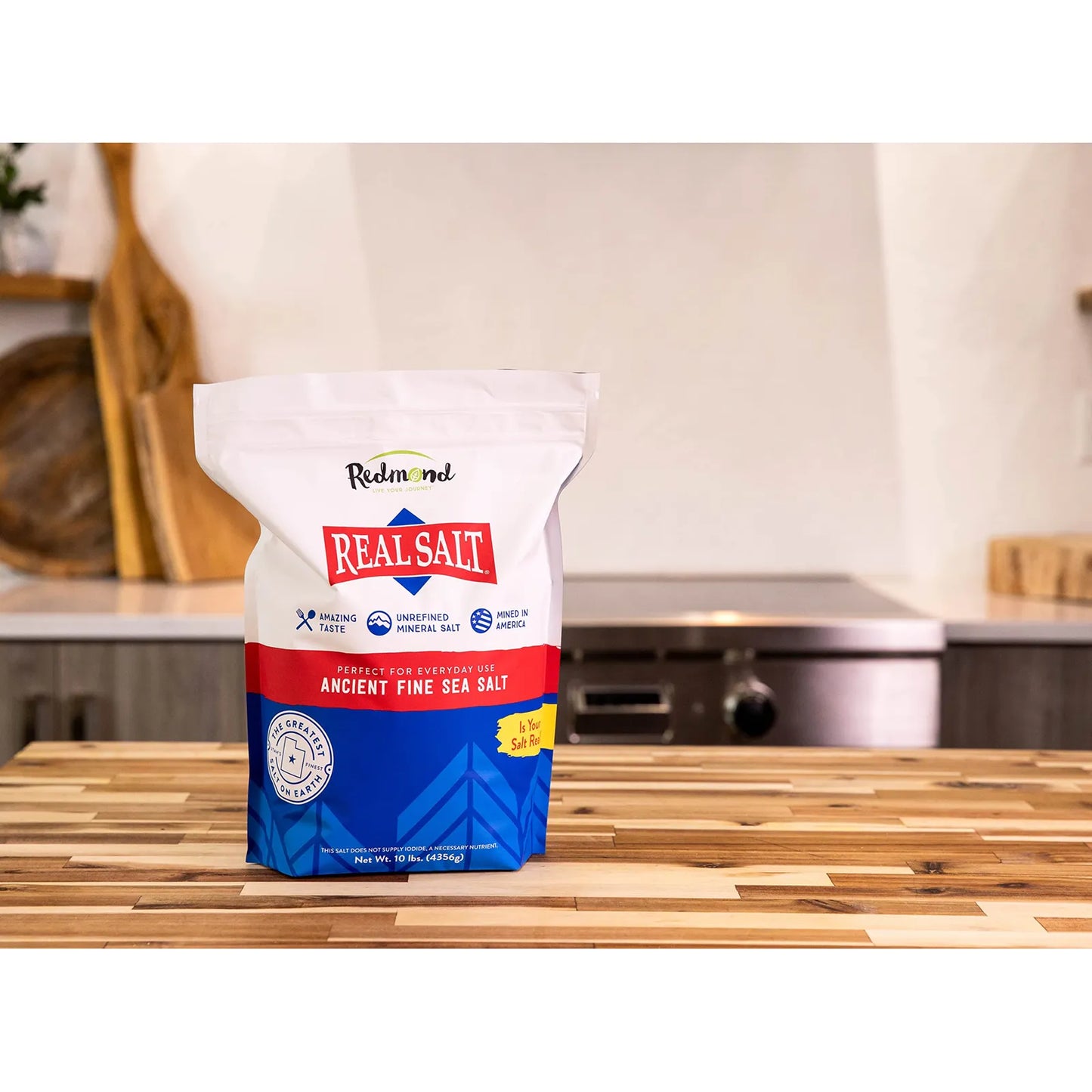 Sal Marina Fina Natural Sin Refinar Bolsa 4.54 Kg Sabor Unico Y Saludable