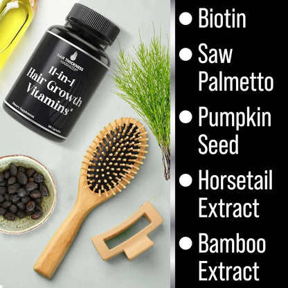 Vitaminas 11 En 1 Para Cabello Biotina 5000 Mcg Crecimiento Y Grosor Vegano