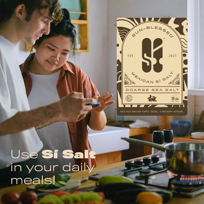 Sal Marina Gruesa Cristales Kosher Sin Refinar Cosechada Orgánicamente A Mano 18 Oz