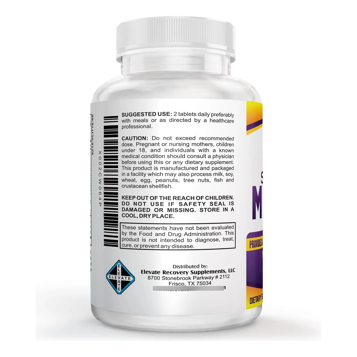 Suplemento Multimineral SuperMAX Con 72 Oligominerales Fórmula Sin Hierro 60 Tabletas