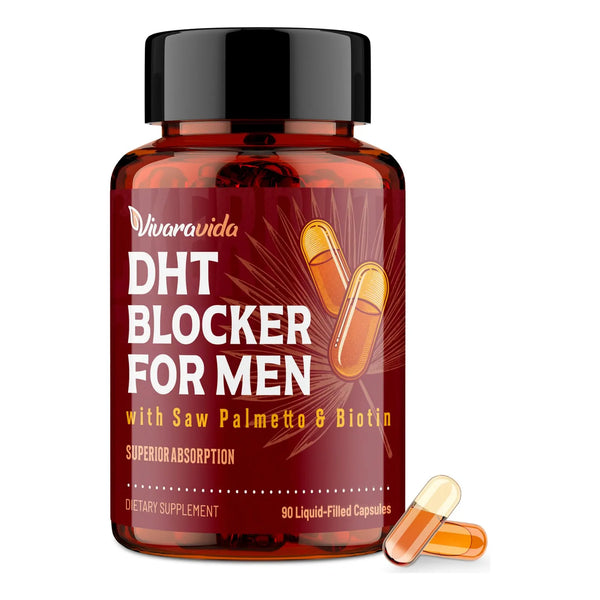 Bloqueador De Dht Para Hombres Crecimiento Saludable Del Cabello Con Biotina Y Palma Enana