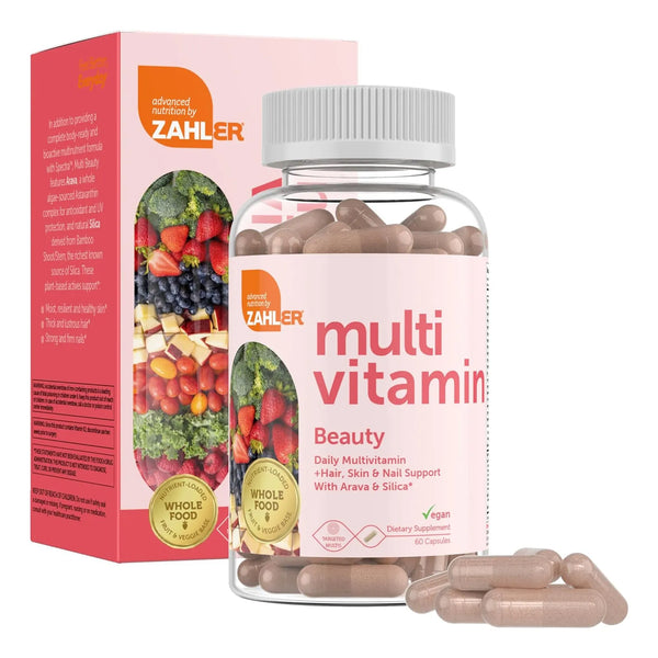 Multivitaminico Diario Cabello Uñas Piel Con Hierro 60 Capsulas Vegano Kosher