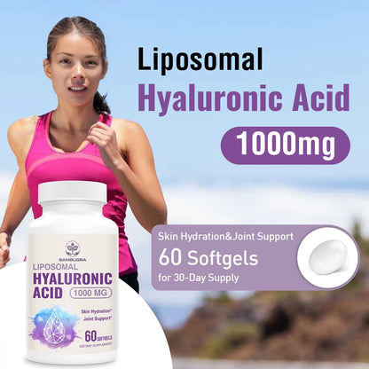 Capsulas Liposomales Acido Hialuronico 1000 Mg Hidratacion Piel Y Articulaciones